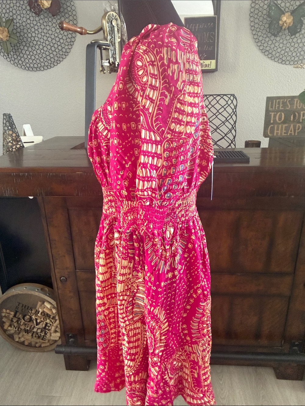 Cupshe Pink Multicolor Printed Beach Cover-Up - Picture 6 of 13